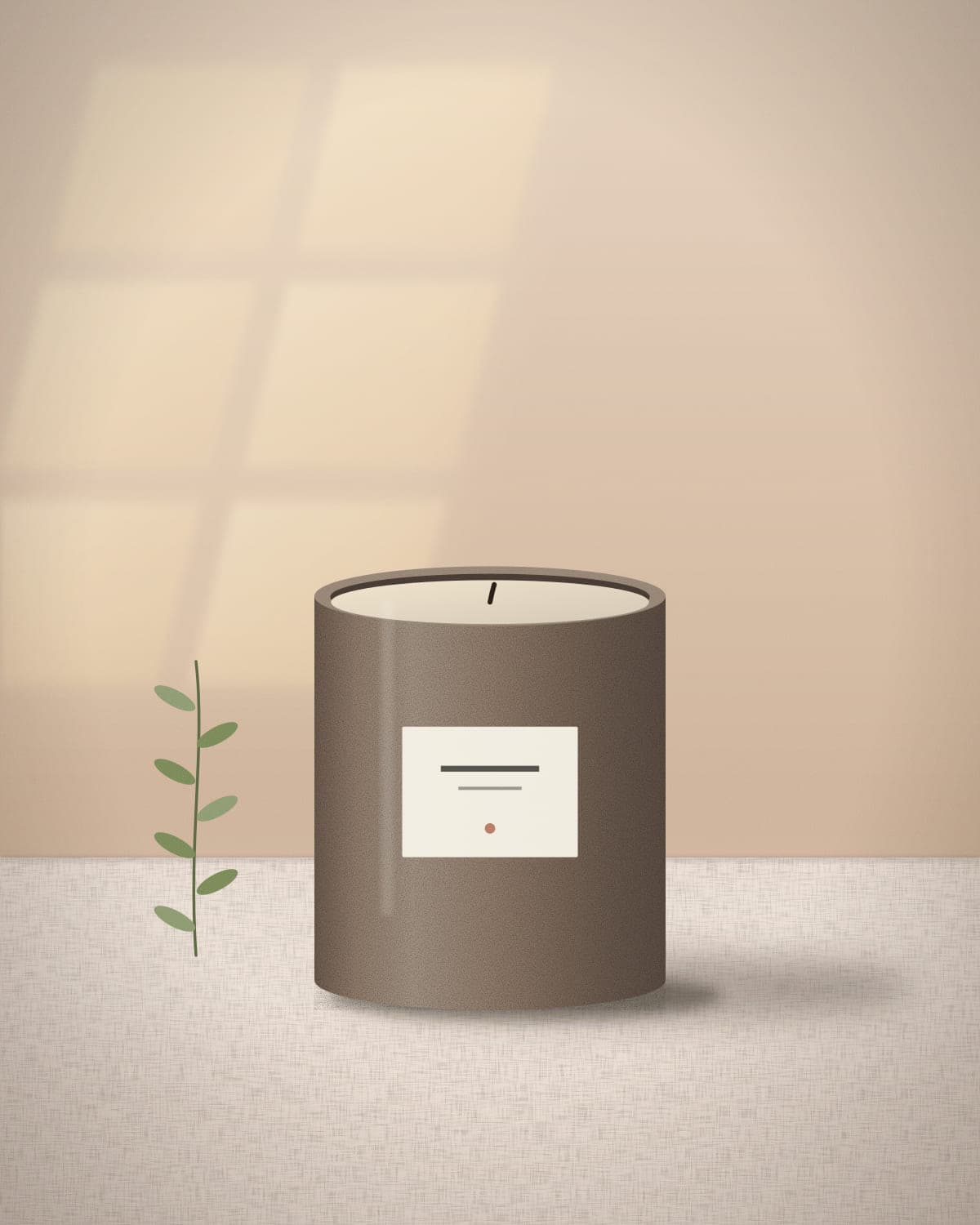Aften candle in a hand-poured ceramic vessel