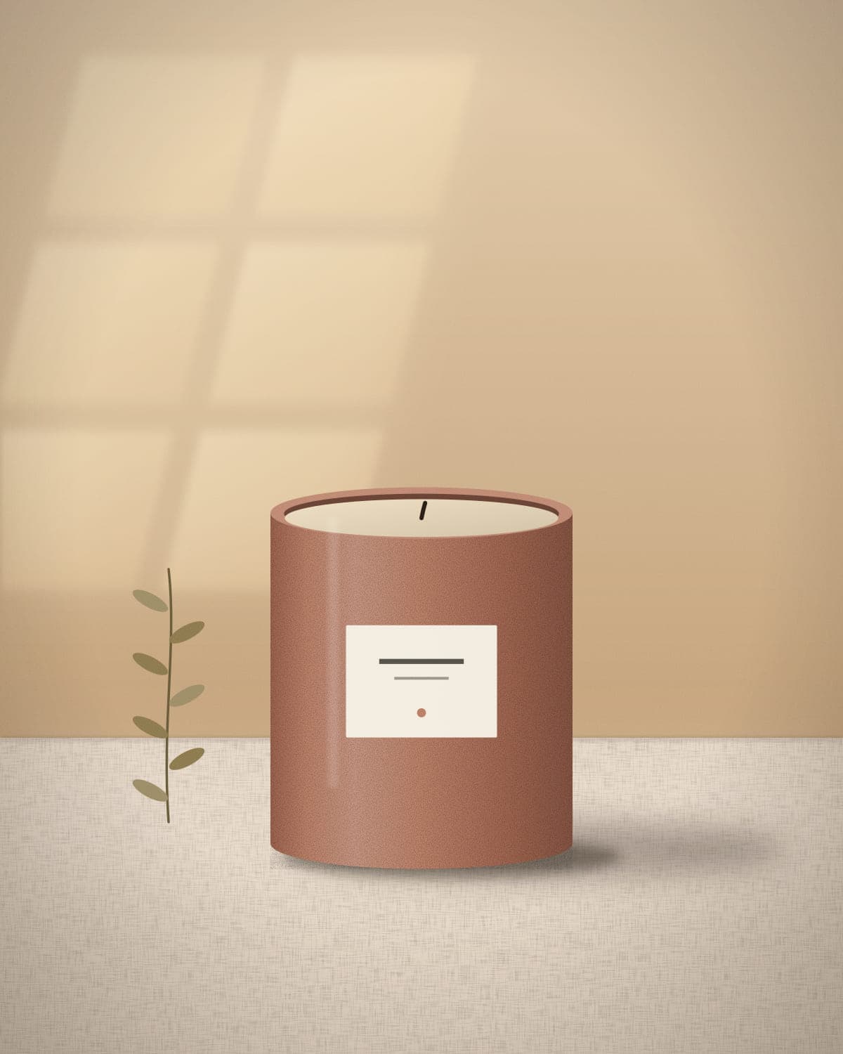 Bagt Æble candle in a hand-poured ceramic vessel