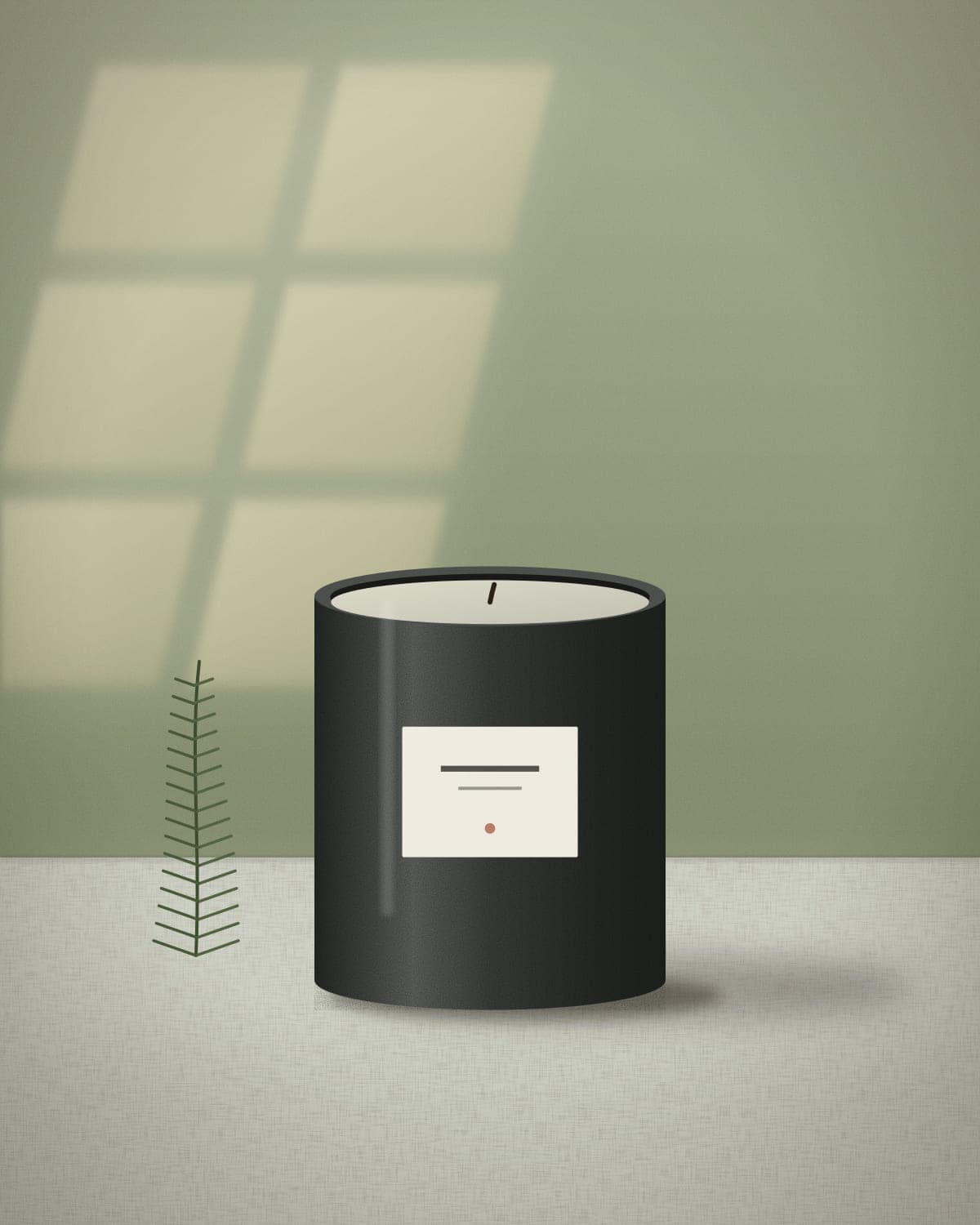 Mos candle in a hand-poured ceramic vessel