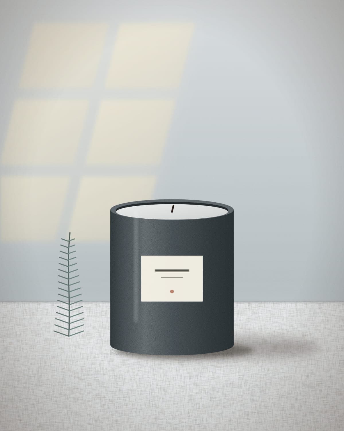 Rimfrost candle in a hand-poured ceramic vessel